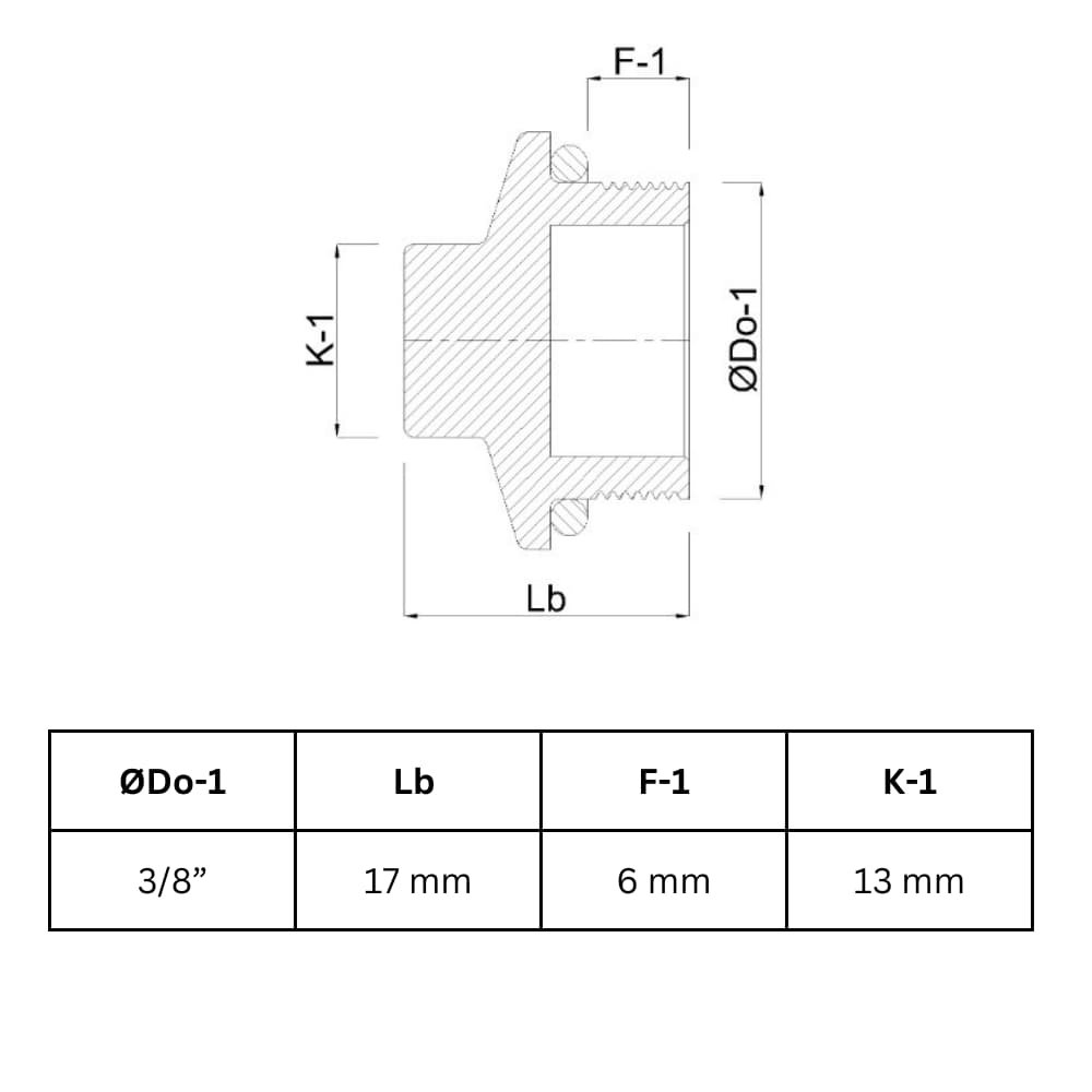 Raccordo filettato in ottone tappo 3/8" AG-0