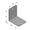 Connettore angolare 70 x 70 x 55 x 2 mm senza nervatura-0