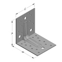 Connettore angolare 105 x 105 x 90 x 2 mm con nervatura-0