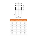 HTsafeDA Doppio ramo DN/OD 110/50/50 67 Gradi-1