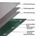 bianco 650 g/m² PVC 2 x 3m (6m²) Telo-0