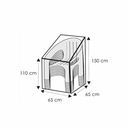 Copertura protettiva trasparente per sedia impilabile, ca.65x65x110/150-0