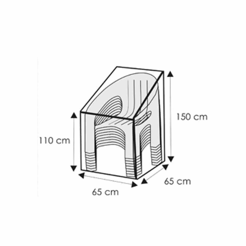 Custodia trasparente per sedia impilabile, ca.65x65x110/150-0