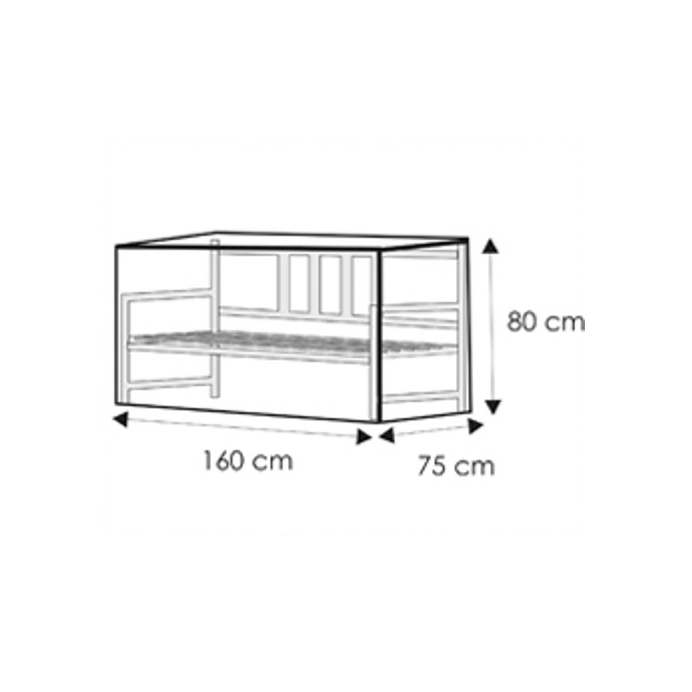 Custodia trasparente per panca 3 posti, ca.160x80x75-0