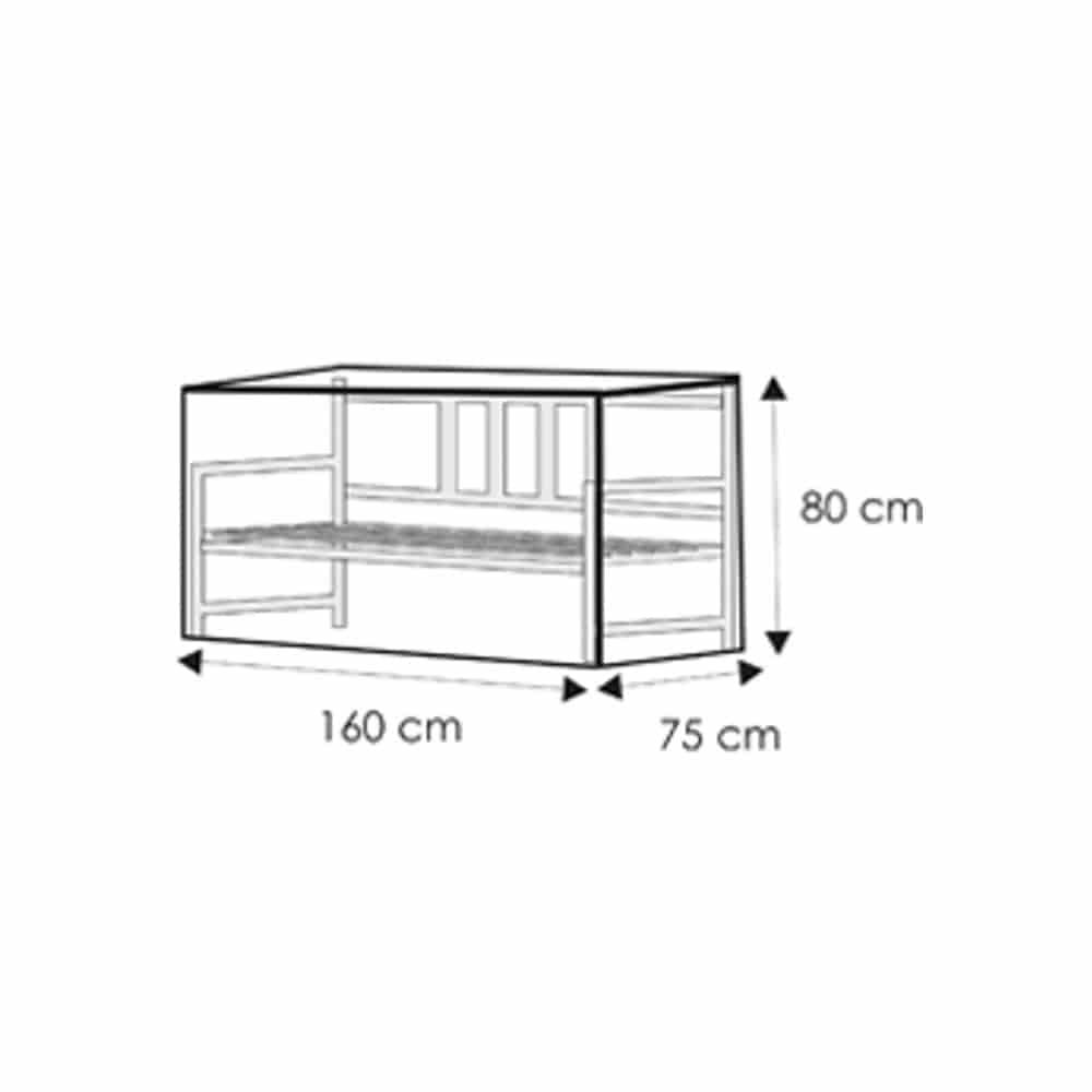 Custodia trasparente per panca 3 posti, ca.160x80x75-0