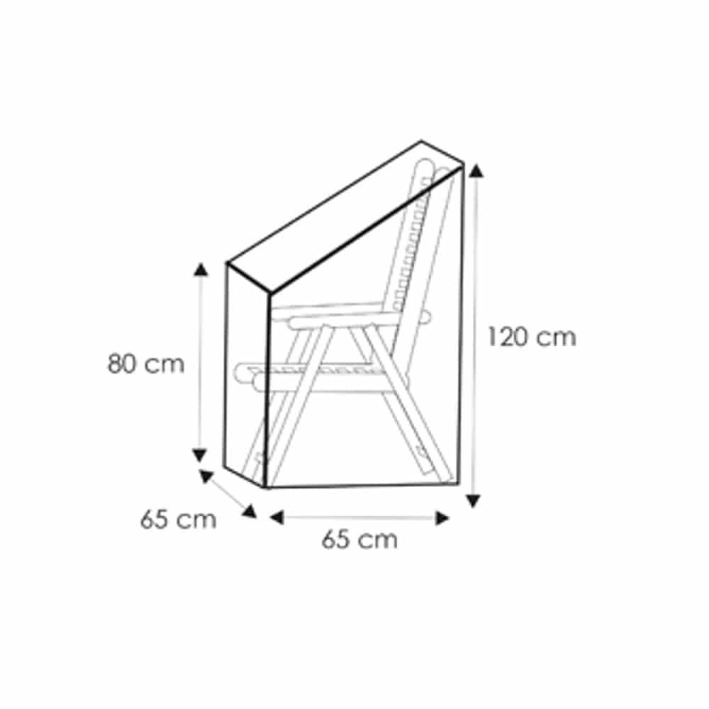 Copertura protettiva trasparente sedia regolabile, ca.65x65x120/80-0