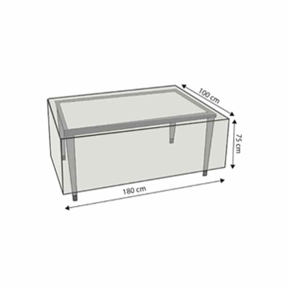 Custodia trasparente per tavolo rettangolare, ca. 180x100x75-0