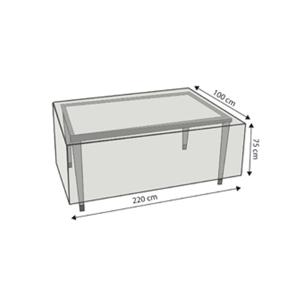 Custodia trasparente tavolo rettangolare, ca.220x100x75-0