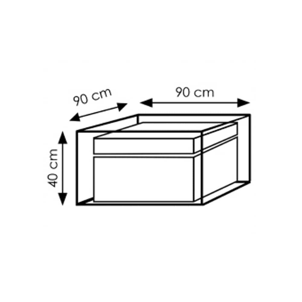 Schutzhülle Deluxe rechteckiger Tisch,ca.90x90x40-0