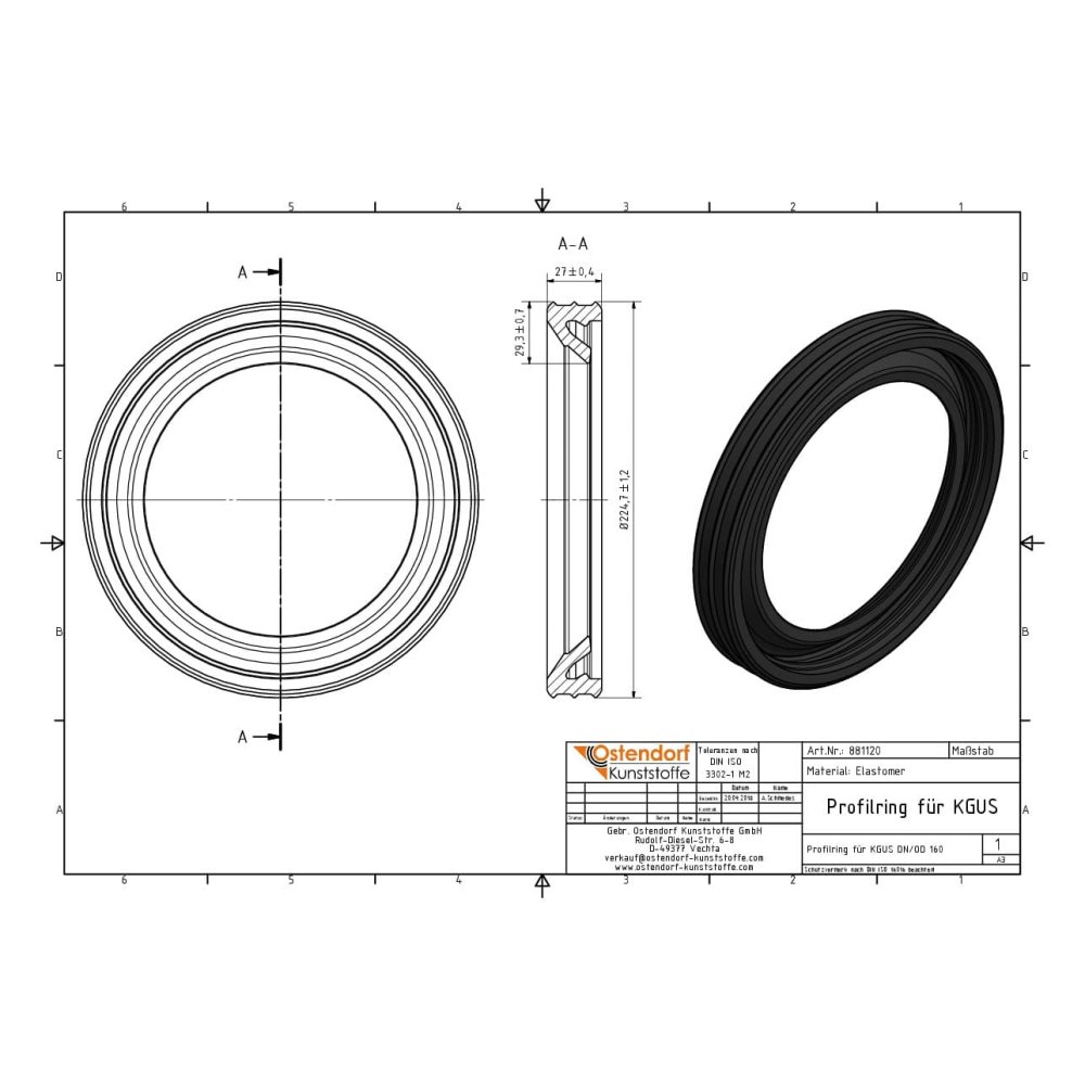 Anello profilato per KGUS DN/OD 160-1