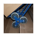 Carrello per scale in alluminio 200 kg con 2 stelle a tre bracci in gomma termoplastica 620 x 625 x 1310 mm-0