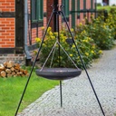 Wok su treppiede in acciaio naturale 180 cm - 60 cm di diametro-1