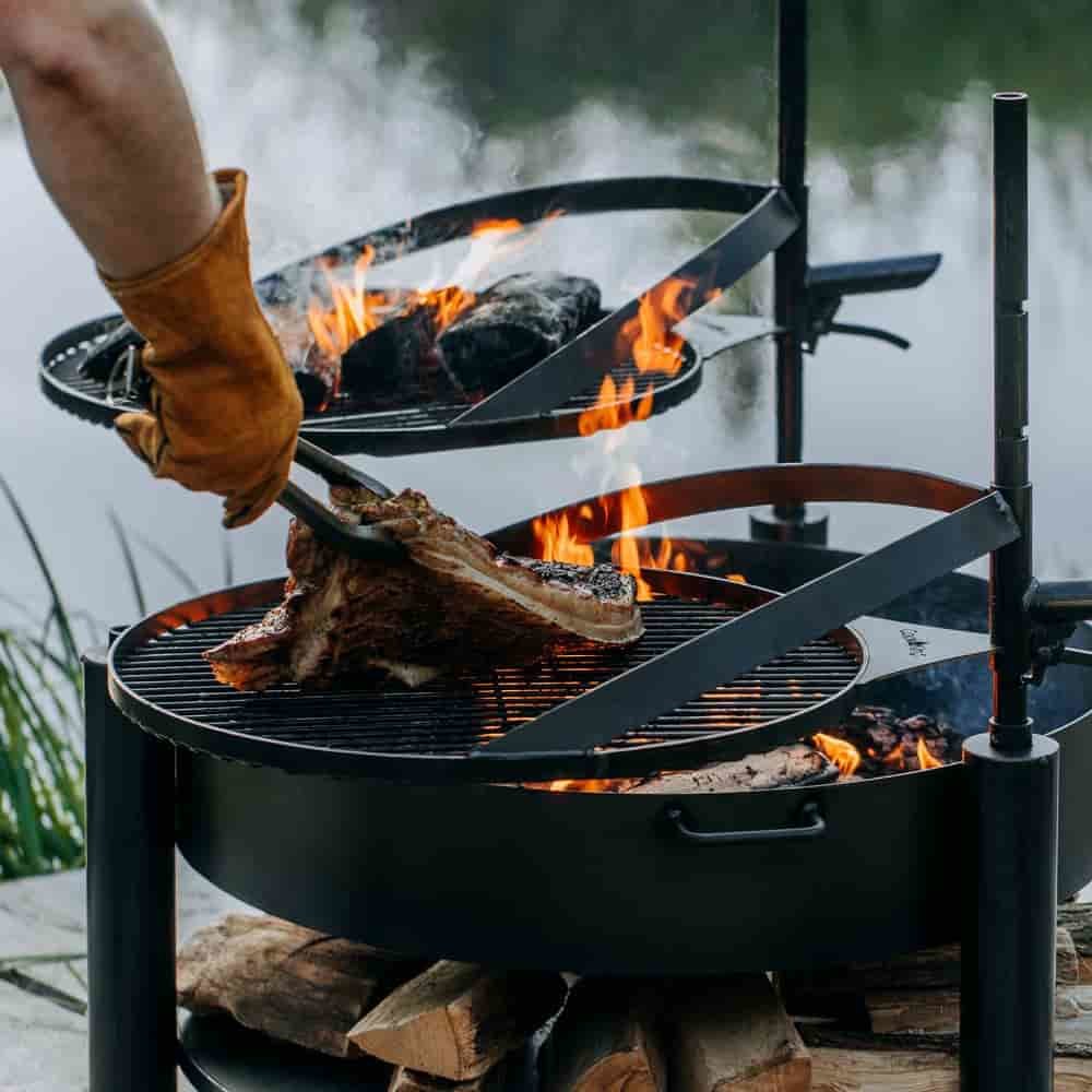 Padella 50 cm in acciaio naturale per bracieri "MONTANA X" e "BANDITO"-3