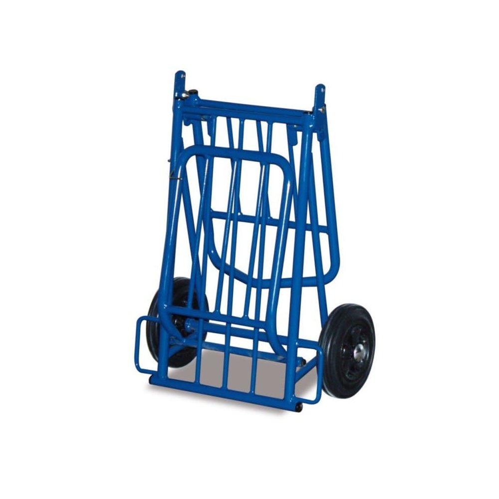 Carrello per pacchi 100 kg pieghevole due volte con pneumatici termoplastici 475 x 625 x 1025 mm-0