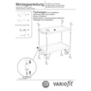 Grande carrello con 2 ripiani, bordo vasca alto 40 mm + EasySTOP-1