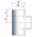 PVC-U T-Stück Muffa 25 mm PN16-0