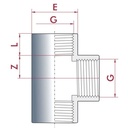 PVC-U T-Stück IG 1 1/2" PN10-0