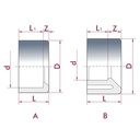 PVC-U Riduzione corta 25 mm x 20 mm PN16-0