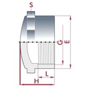 PVC-U Cappuccio IG 1 1/2" PN10-0