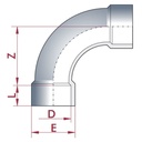 PVC-U Curva 90° 32 mm PN16-0