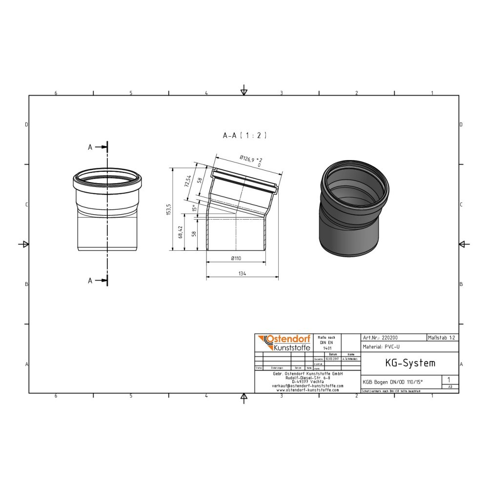 KGB Curva DN/OD 110 15 Gradi-0