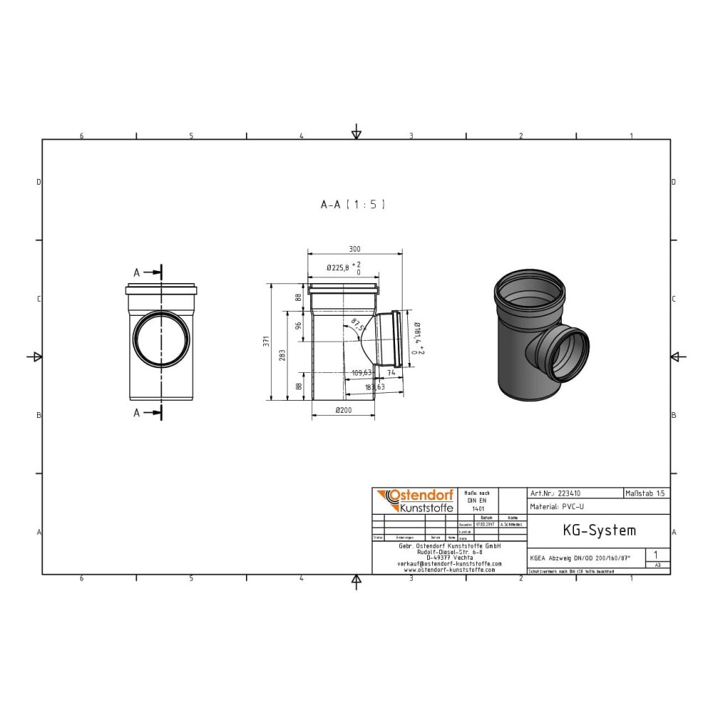 KGEA diramazione DN/OD 200/160 87 gradi-1