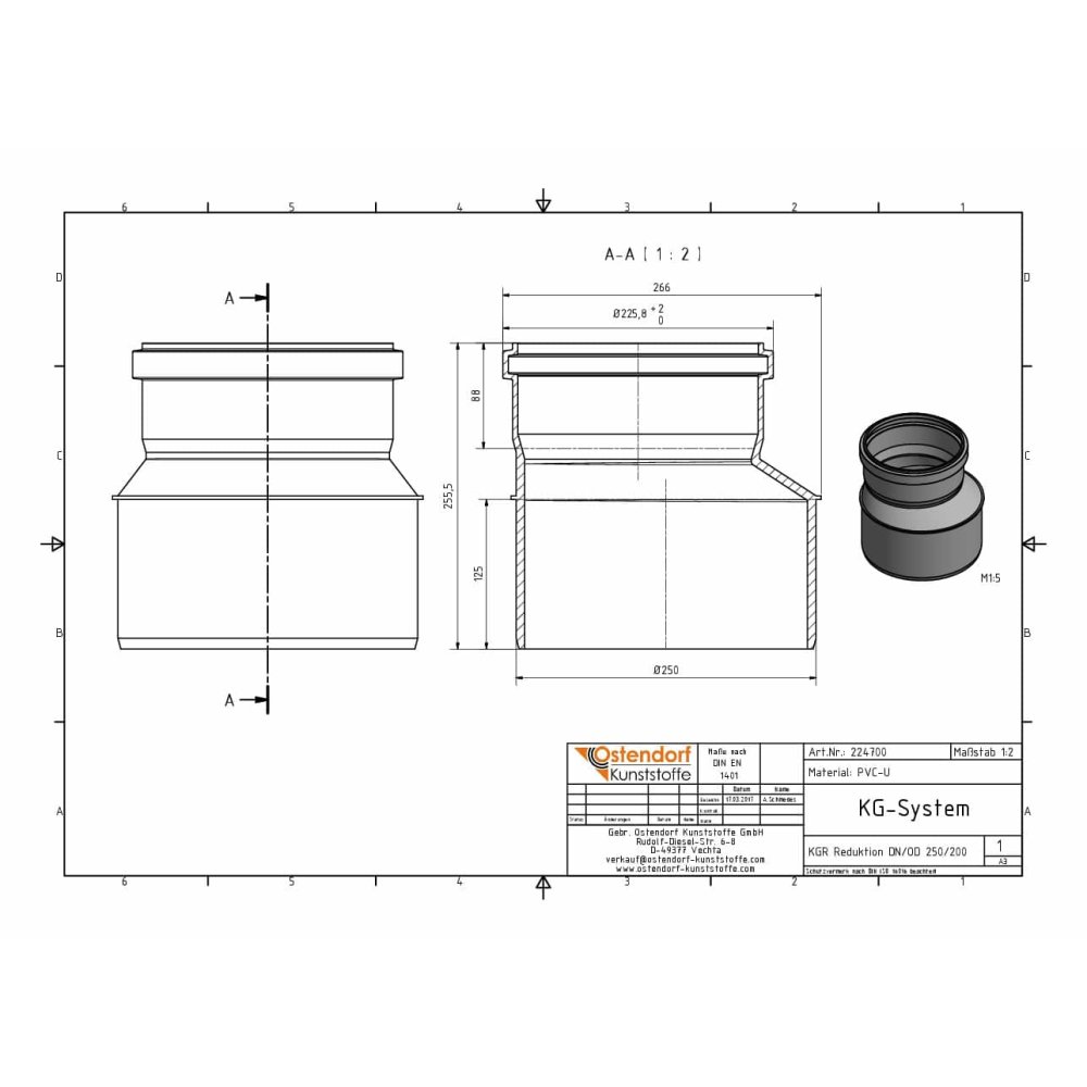 KGR Riduzione DN/OD 250/200-1