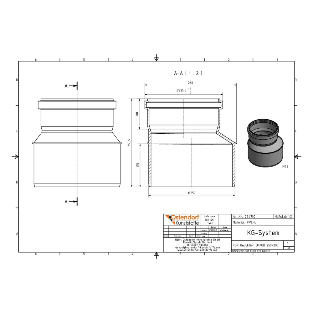 KGR Riduzione DN/OD 250/200-0