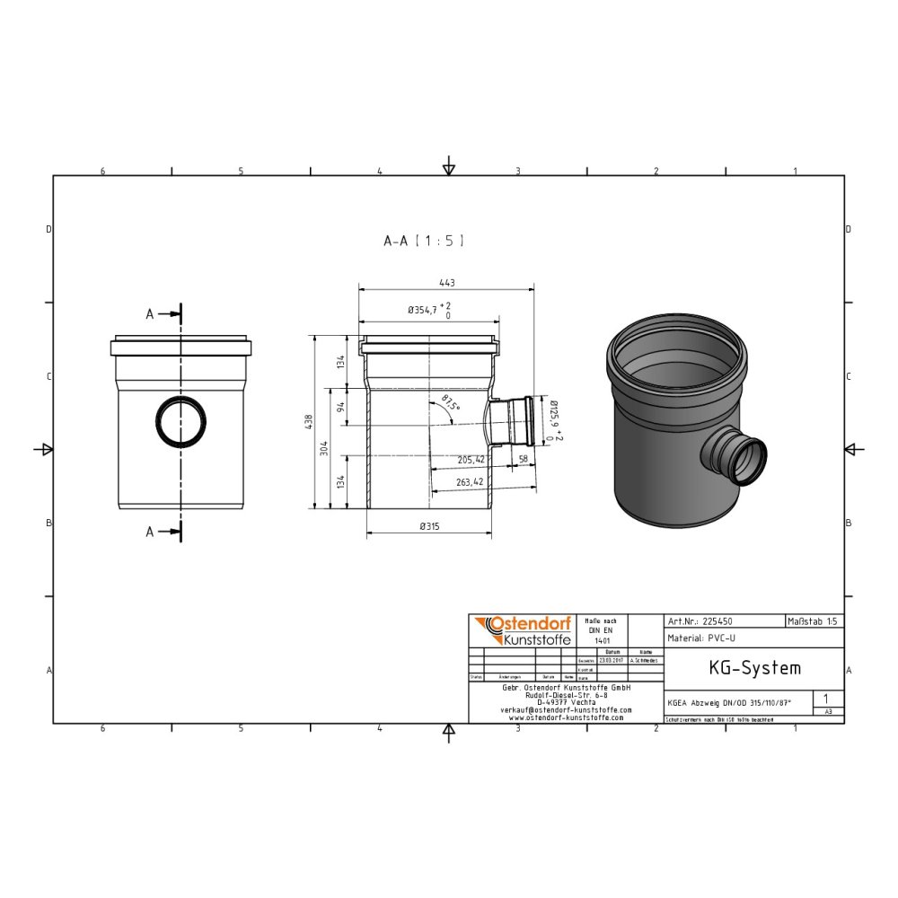 KGEA Diramazione DN/OD 315/110 87 Gradi-1