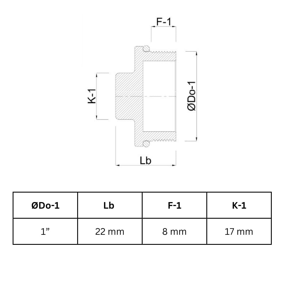 Raccordo filettato in ottone tappo 1" AG-0