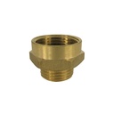 Raccordo filettato in ottone doppio nipplo esteso 3/4" AG x 1" IG-1