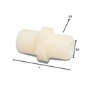 Connettore per tubi in plastica Doppio nipplo 1/2"-0