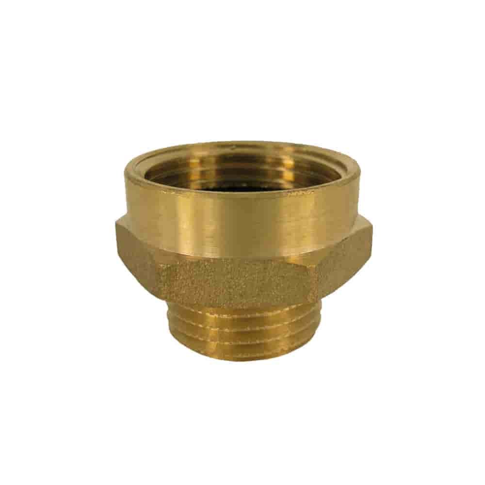 Raccordo filettato in ottone doppio nipplo esteso 1" AG x 1 1/4" IG