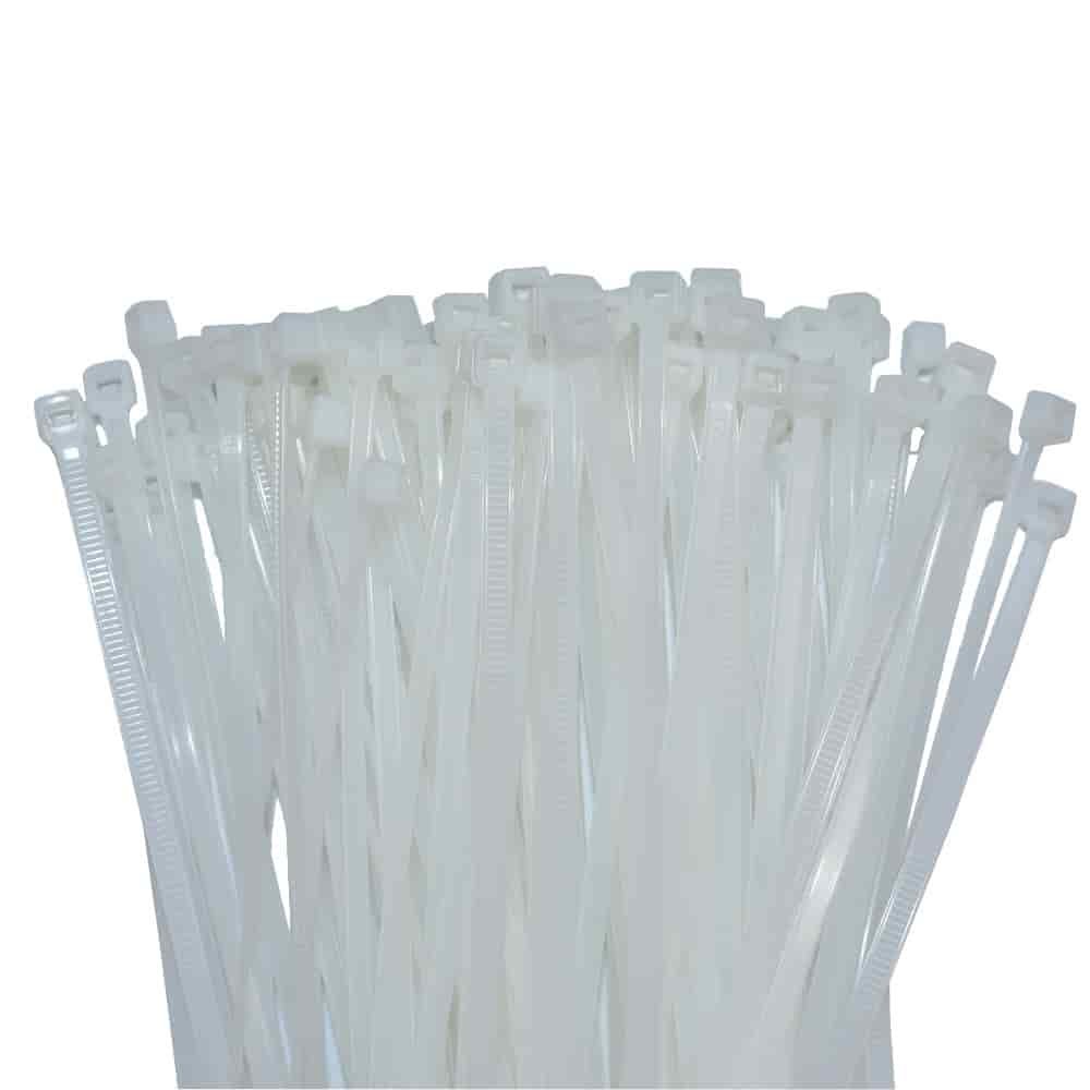 100 Fascette 370x4, 8mm Naturale (bianco) PA6.6