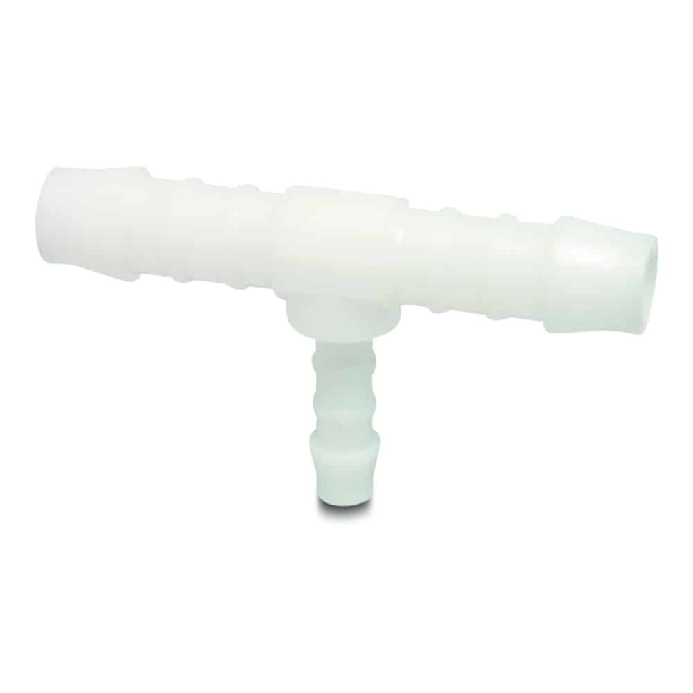 Connettore per tubi in plastica a T ridotto 8 mm x 6 mm x 8 mm