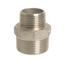 Raccordo filettato in acciaio inox riduzione nipplo 1/2" AG x 3/8" AG