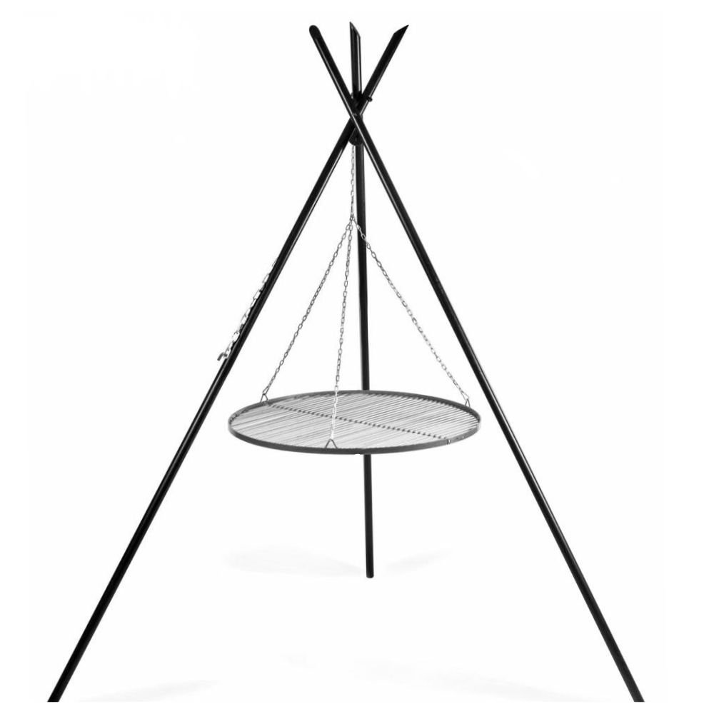 Griglia a sospensione "TIPI" 210 cm + Griglia 50 cm in acciaio inox