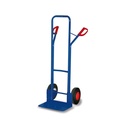 Carrello in tubo d'acciaio 250 kg con pala grande Altezza 1300 mm Pneumatici pieni 570 x 650 x 1305 mm