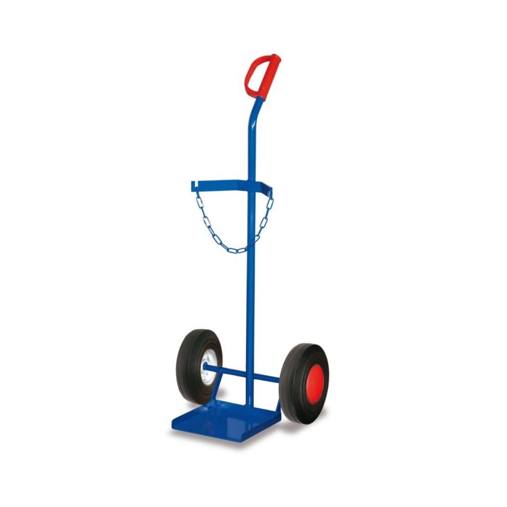 Carrello per bombola d'acciaio per 1 bombola d'acciaio 40-50l Pneumatici 465 x 445 x 1185 mm