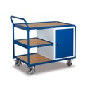 Carrello da officina con 3 superfici di carico e 1 armadio + EasySTOP