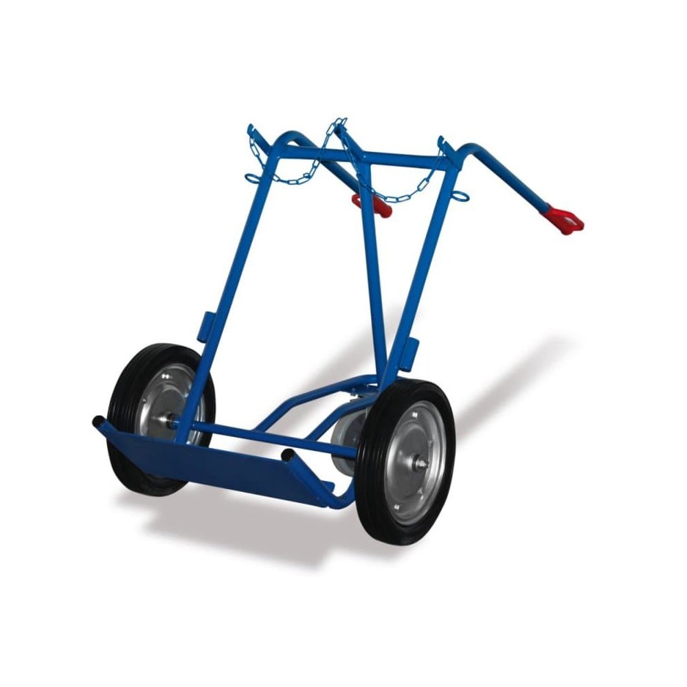 Carrello per bombole d'acciaio 200 kg con ruota di supporto sterzante Pneumatici in gomma piena 855 x 975 x 1240 mm