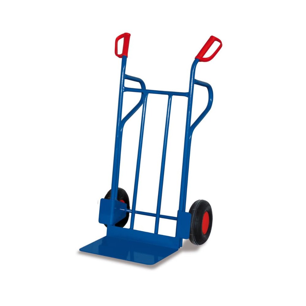 Carrello a tubo di acciaio 250 kg con pala extra grd e supporto pneuamtico 690 x 710 x 1200 mm