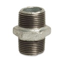 Raccordo filettato in ghisa malleabile doppio nipplo 1/2" AG x 1/2" AG