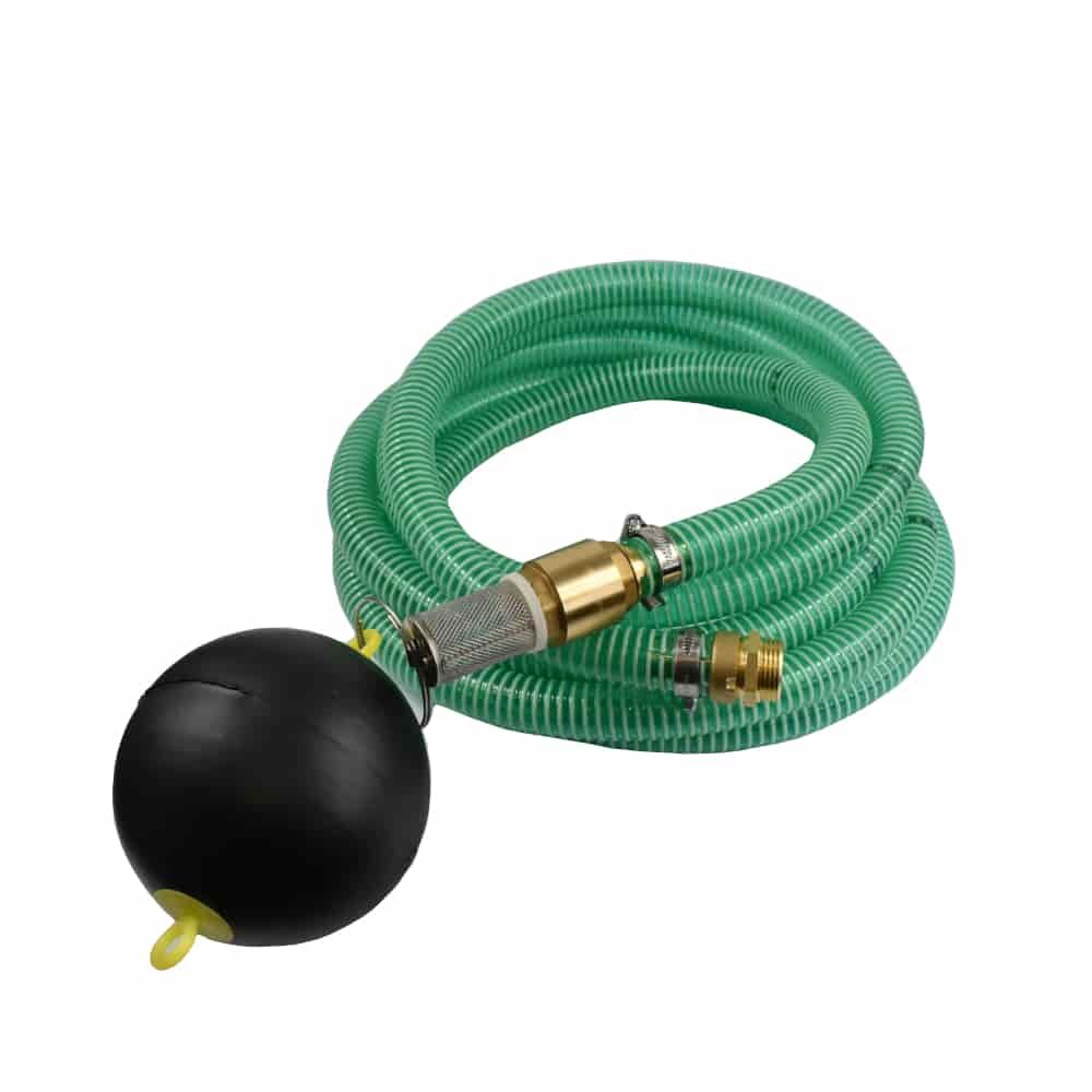 Tubo di aspirazione e mandata da 1"/25mm con presa galleggiante + doppio nipplo maschio da 1" 5m