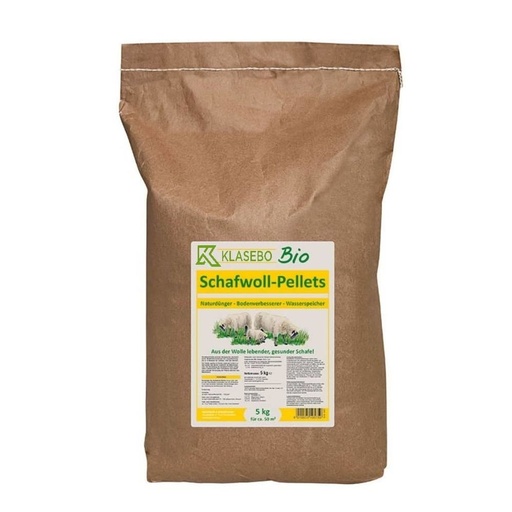 [BONI-10.575] Pellet di lana di pecora Bio 5 kg per ca. 50 - 100 m²