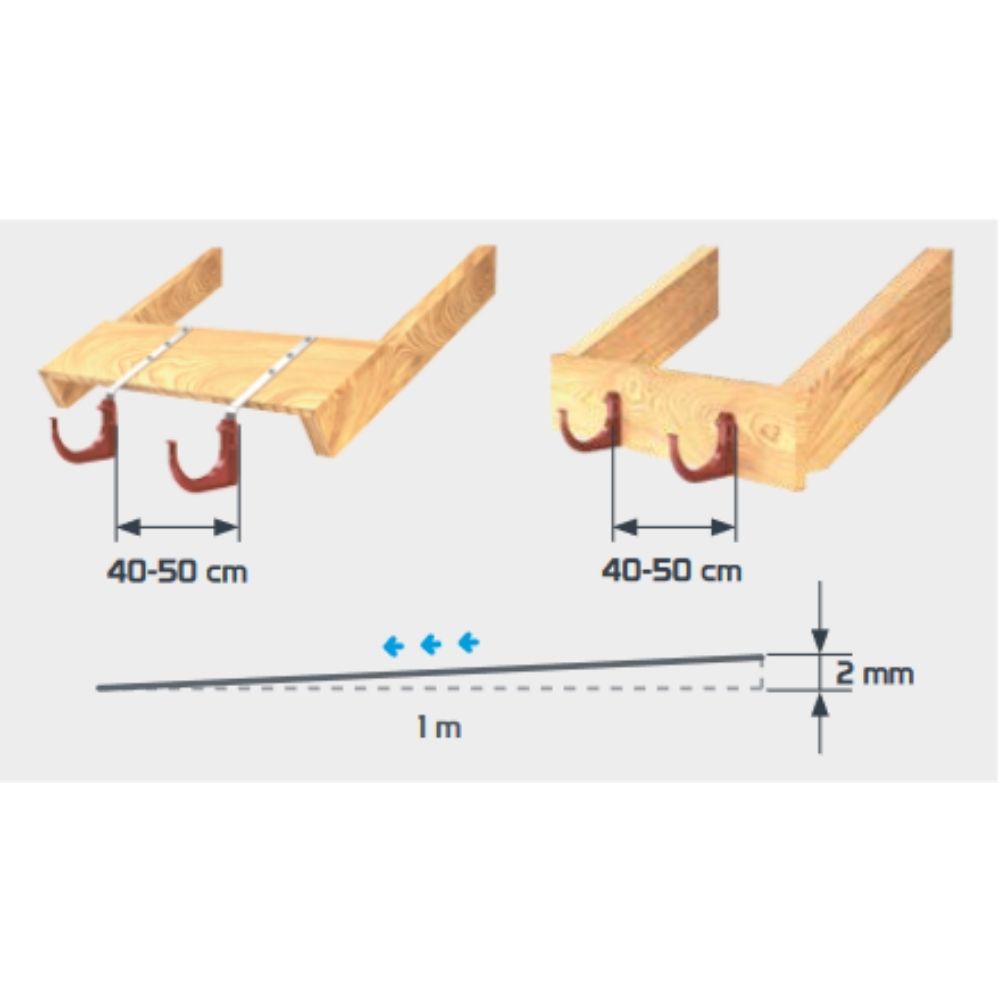 Pezzo d'angolo interno 90° marrone Sistema 125-6